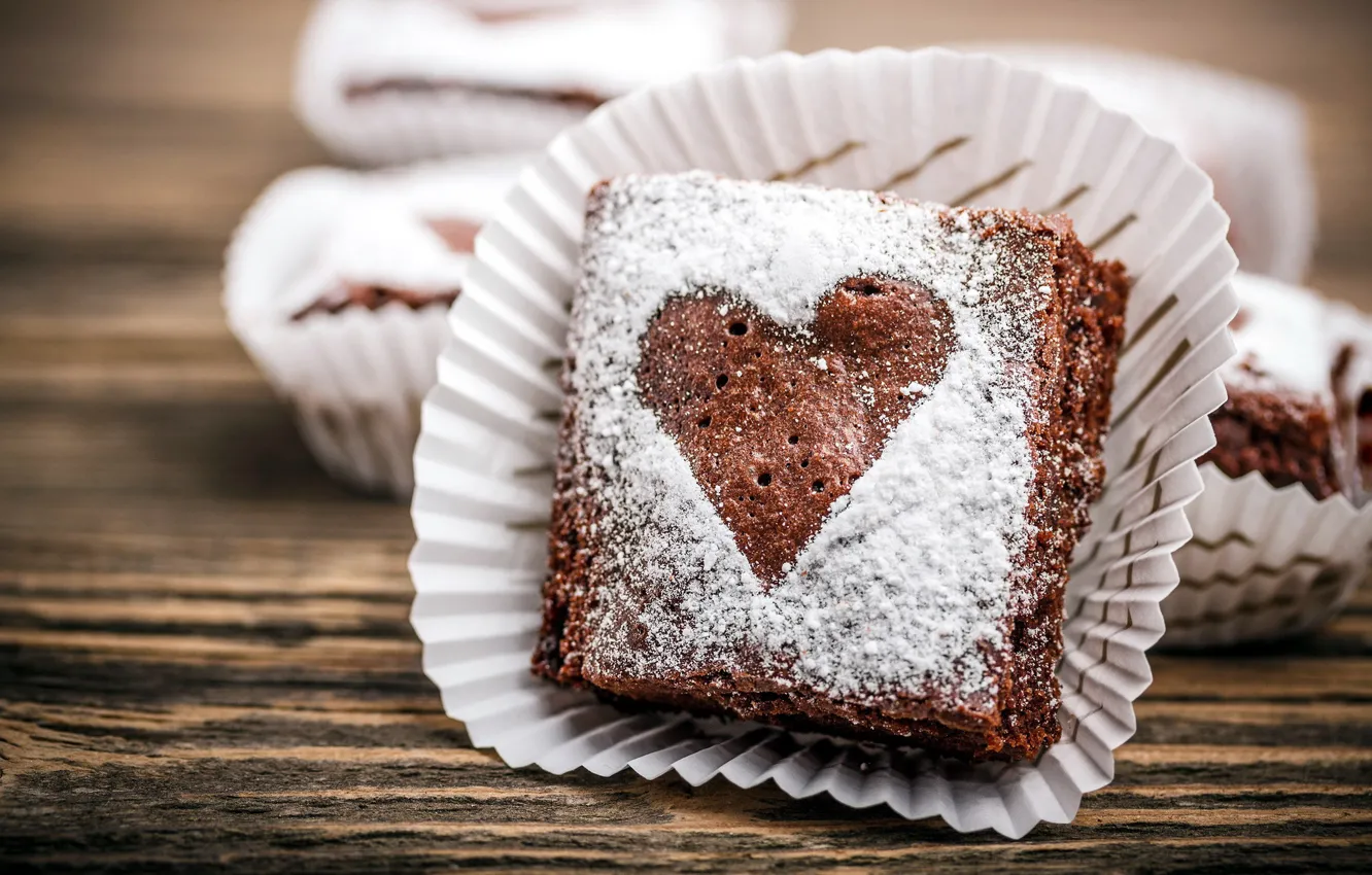 Photo wallpaper cake, cupcakes, powdered sugar