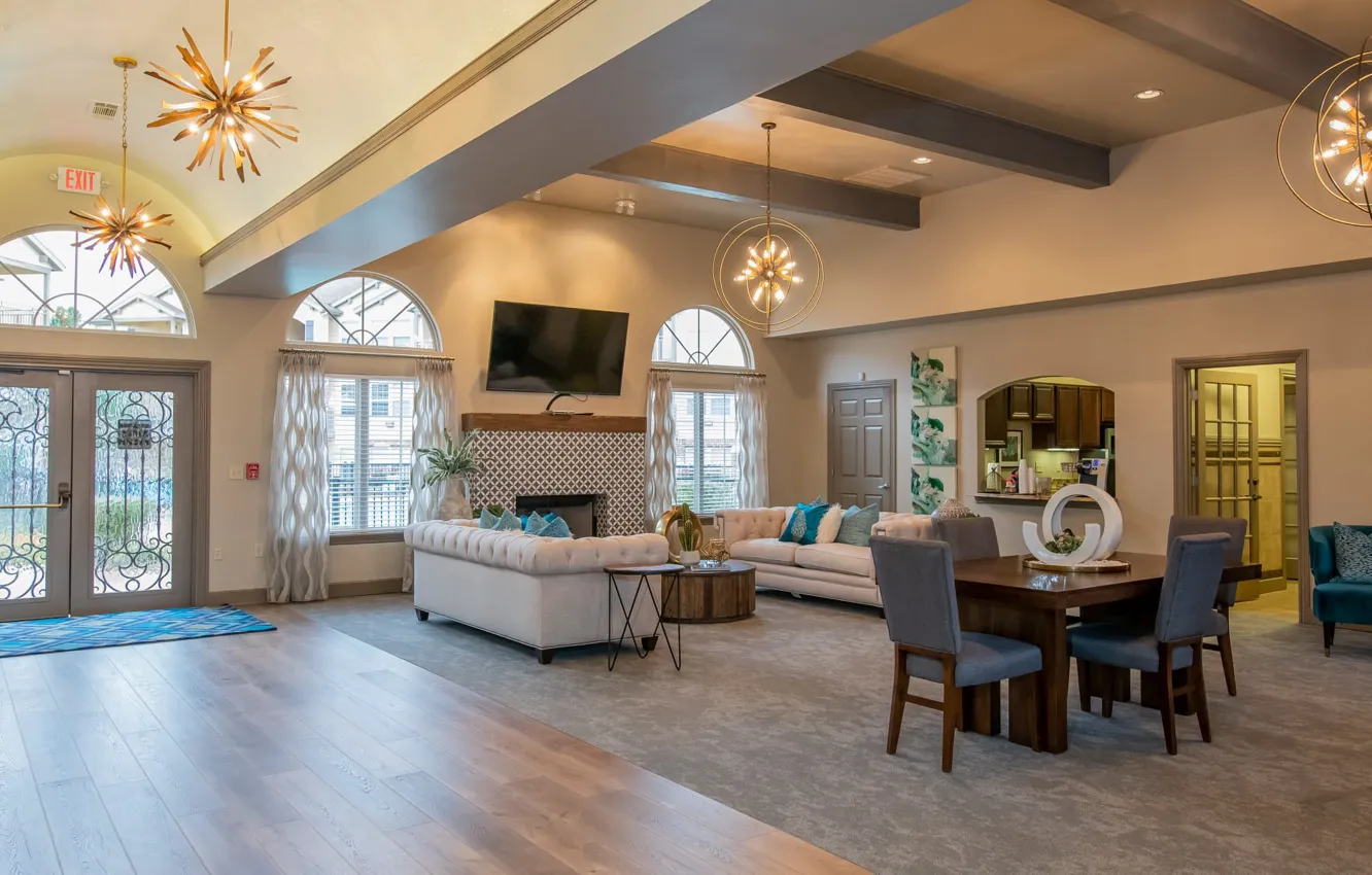 Photo wallpaper design, style, interior, Texas, dining room, Texas, spacious living room, Southwest Lubbock