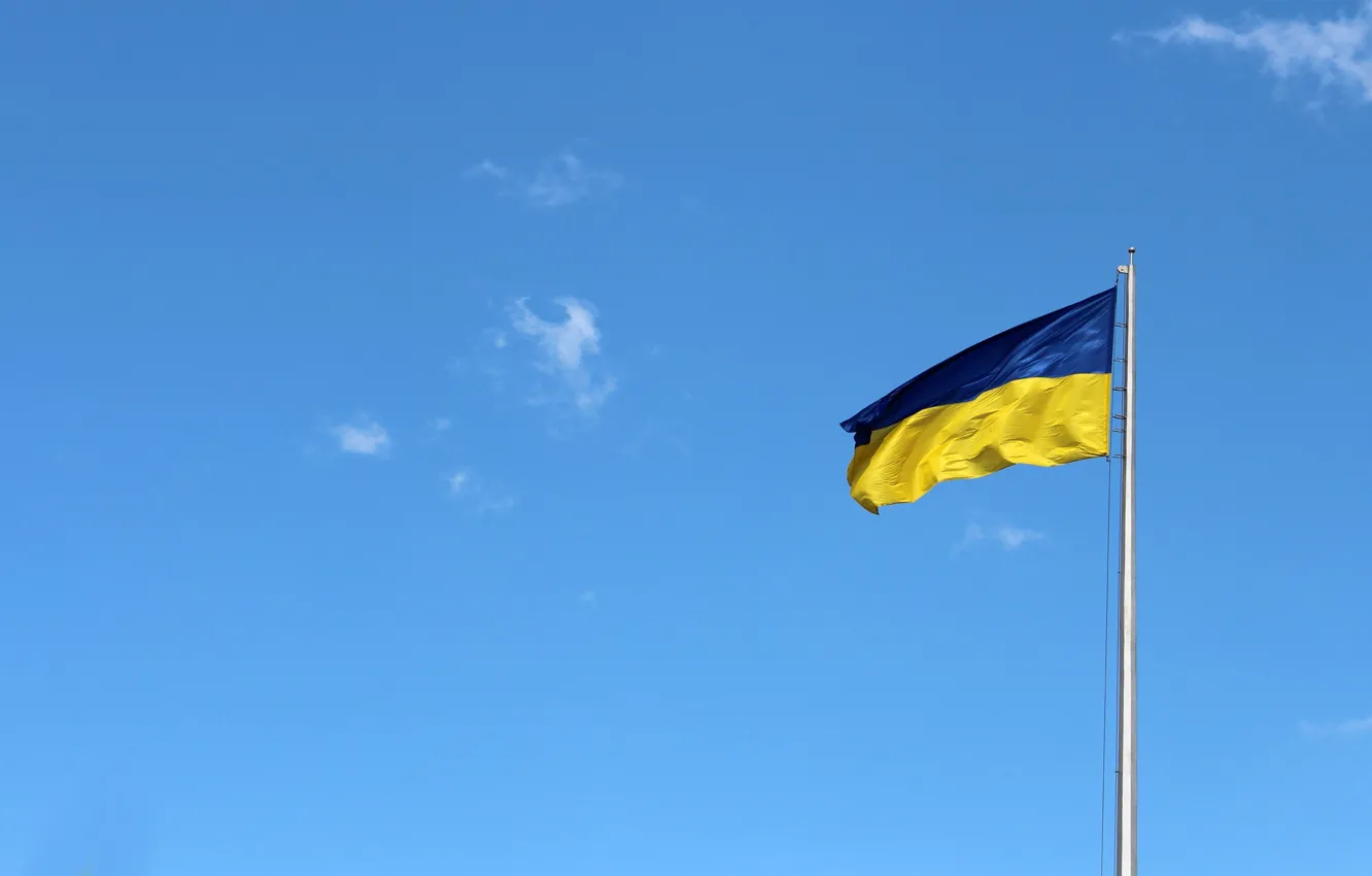 Photo wallpaper the sky, holiday, flag, Ukraine, Prapor