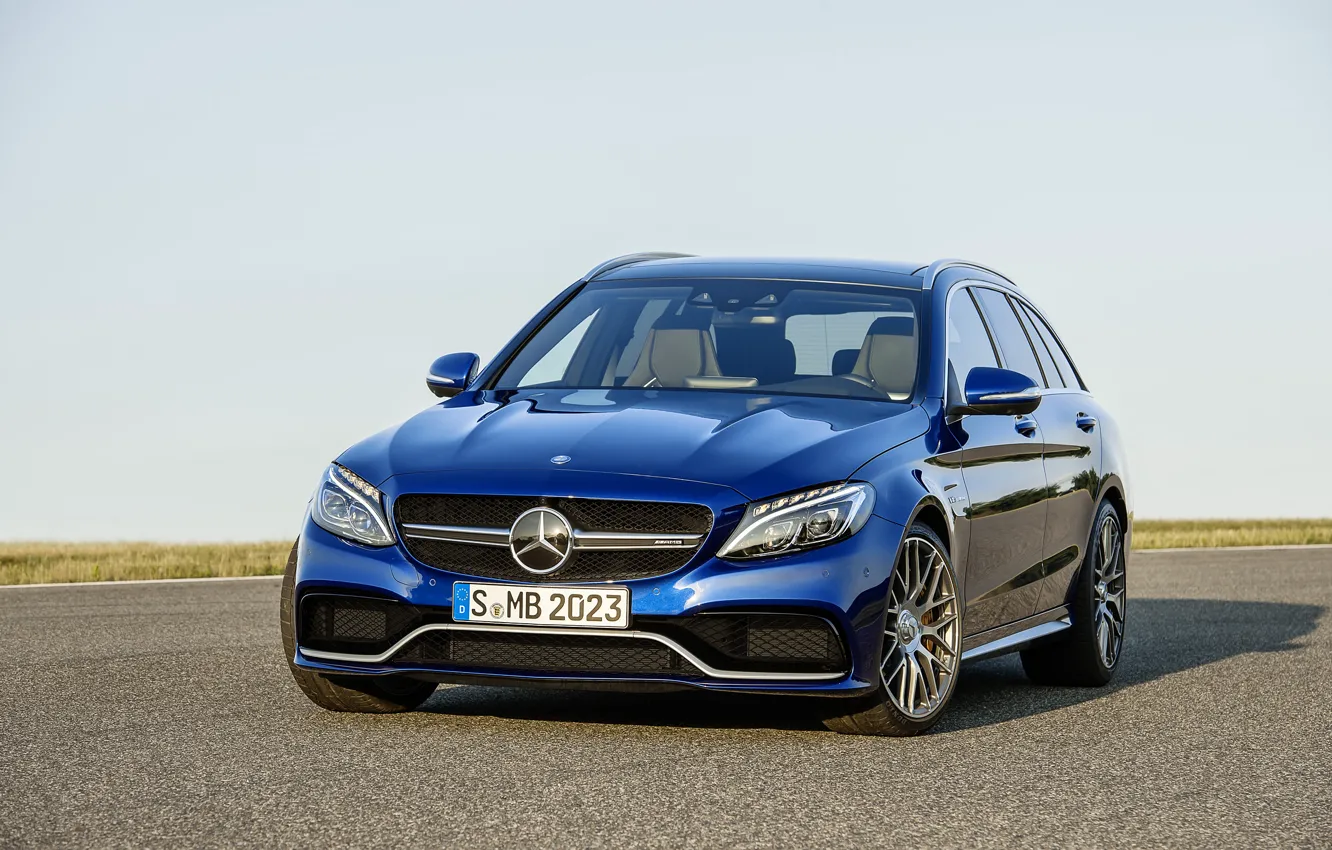 Photo wallpaper Mercedes Benz, AMG, C63, Estate, 2015