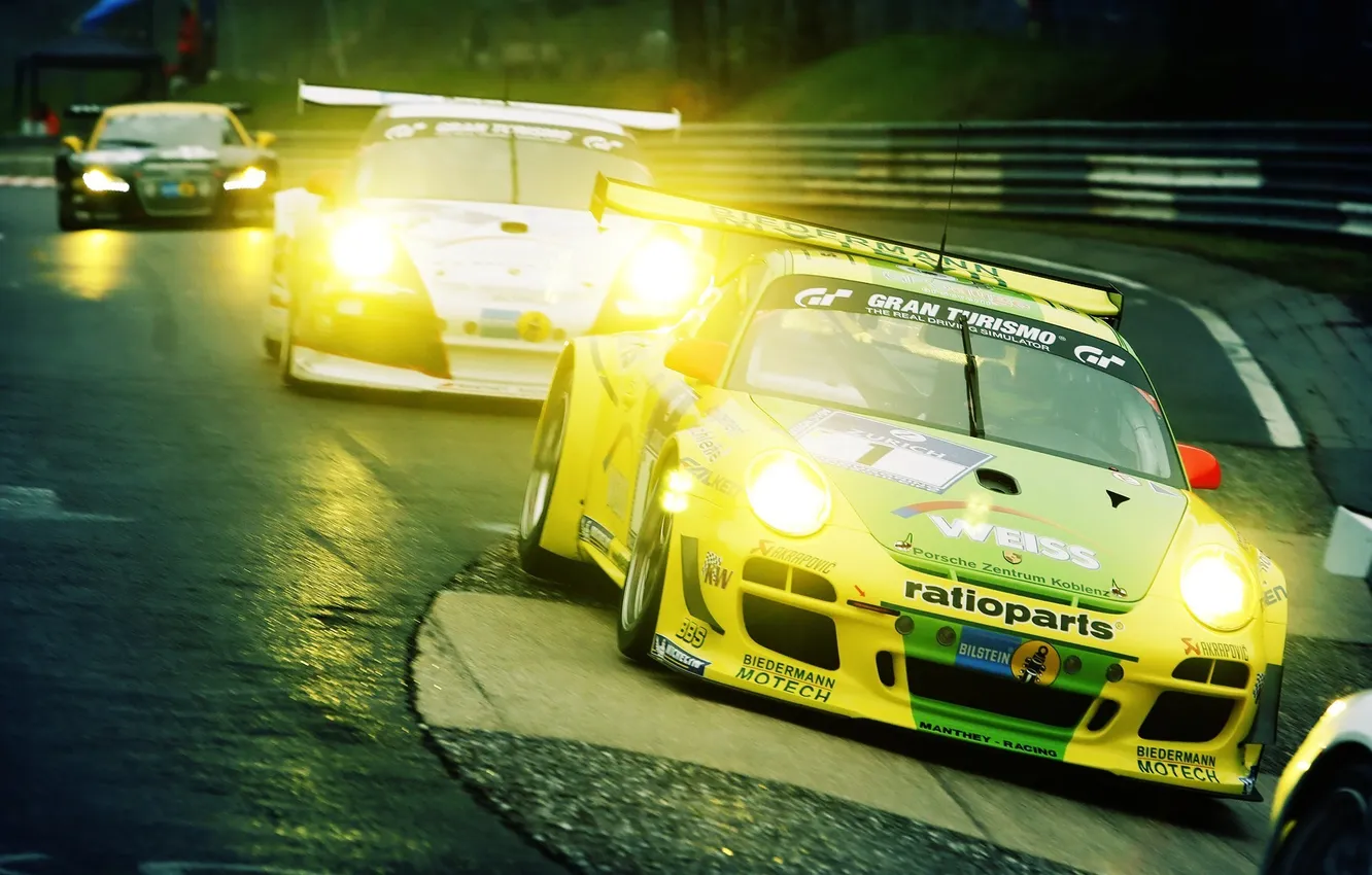 Photo wallpaper auto, race, 911, Porsche, turn, cars, Racing, GT3