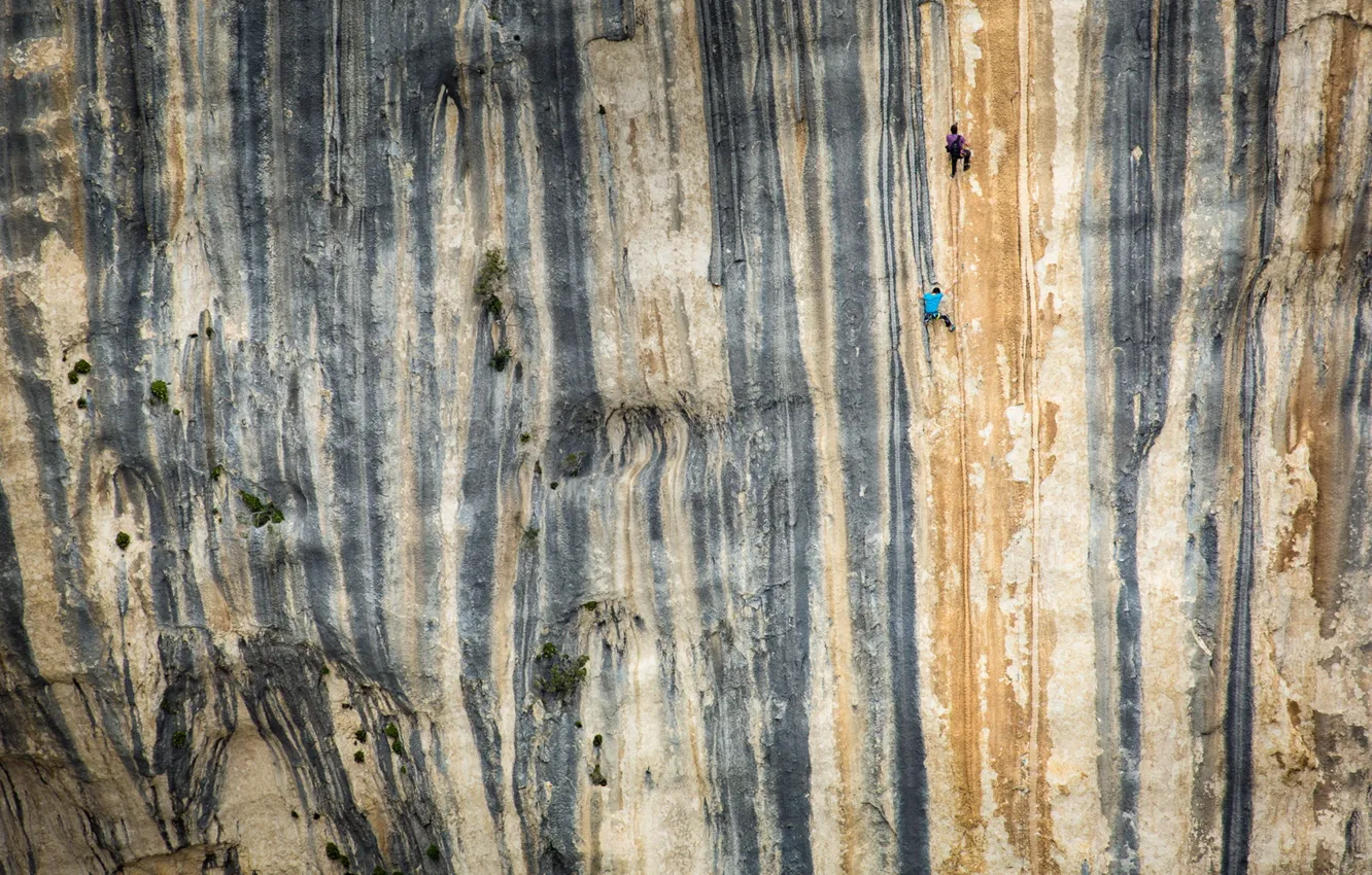 Photo wallpaper sport, mountain, climbers
