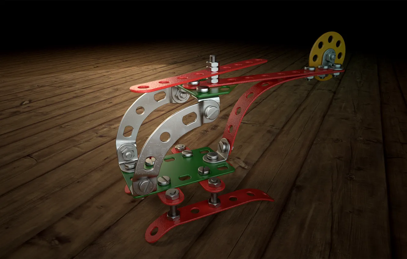 Photo wallpaper helicopter, details, designer