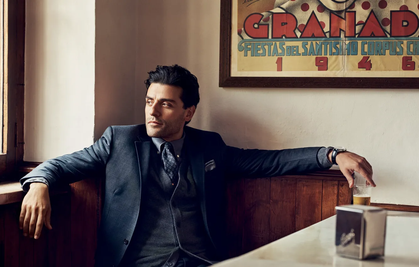 Photo wallpaper costume, actor, photoshoot, Oscar Isaac, Oscar Isaac, Nathaniel Goldberg, GQ