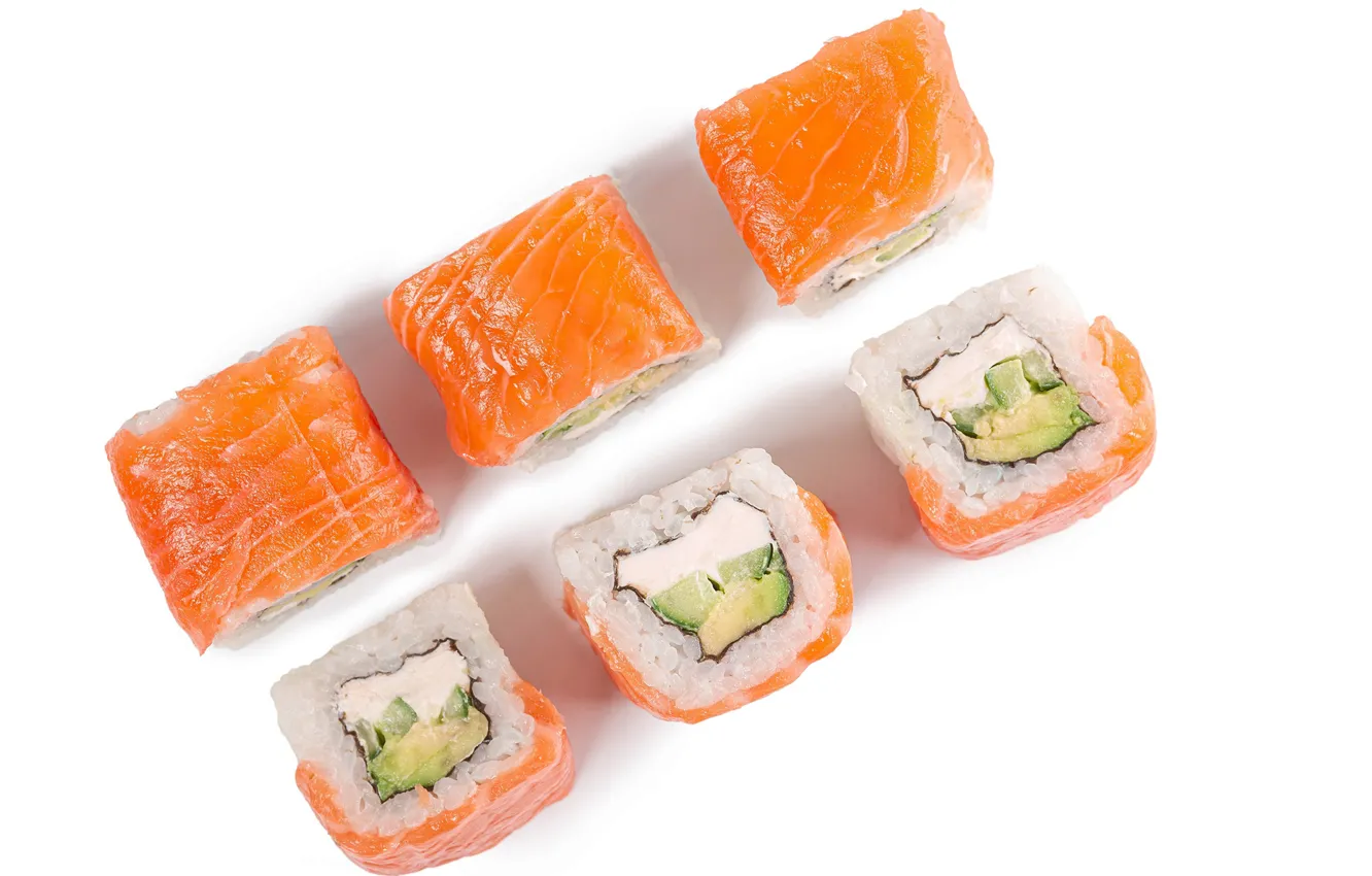 Photo wallpaper fish, sushi, seafood