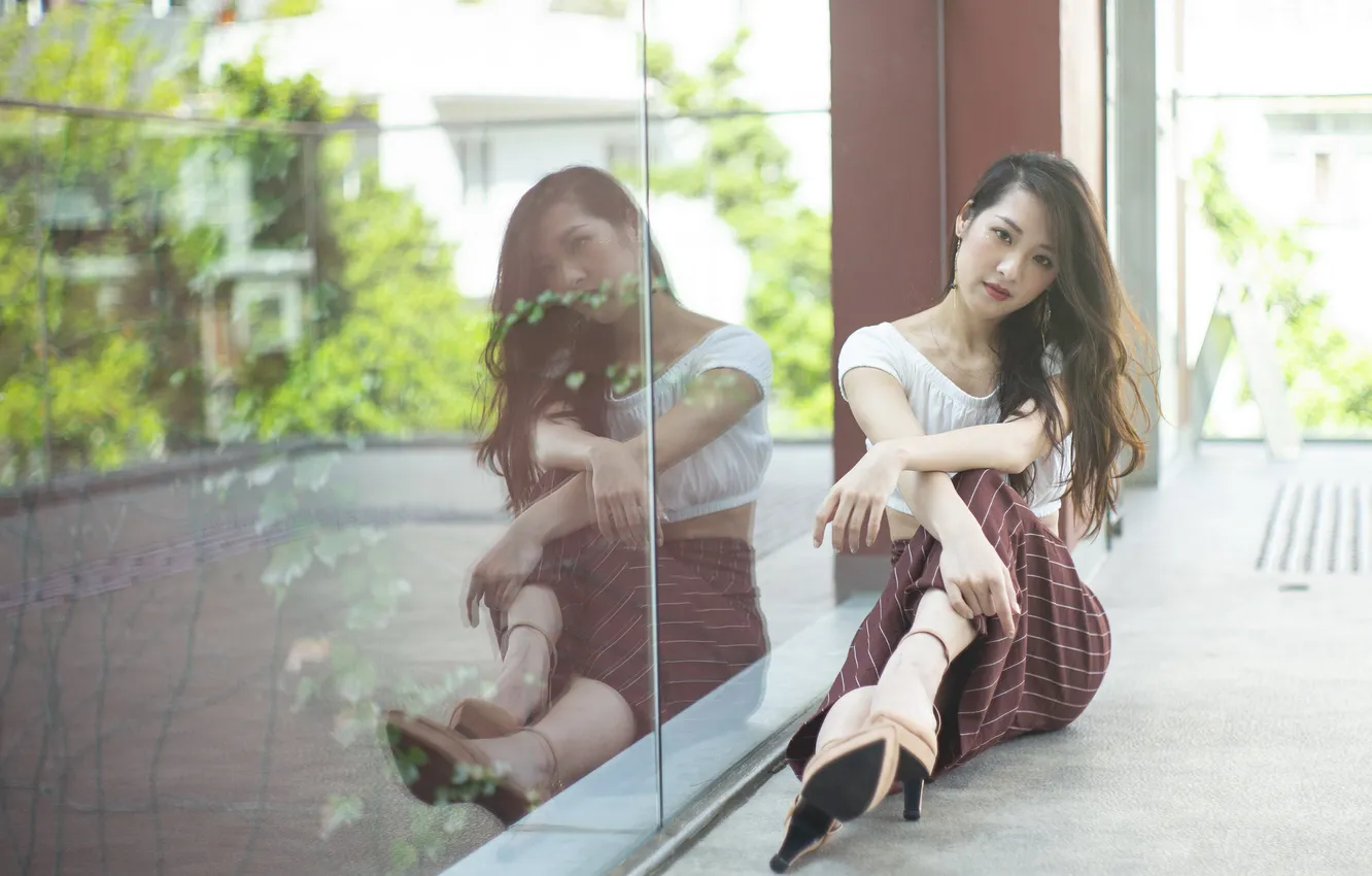 Photo wallpaper girl, sexy, asian