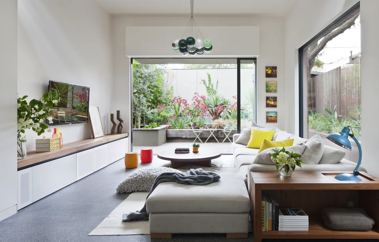 Photo wallpaper flowers, design, furniture, interior