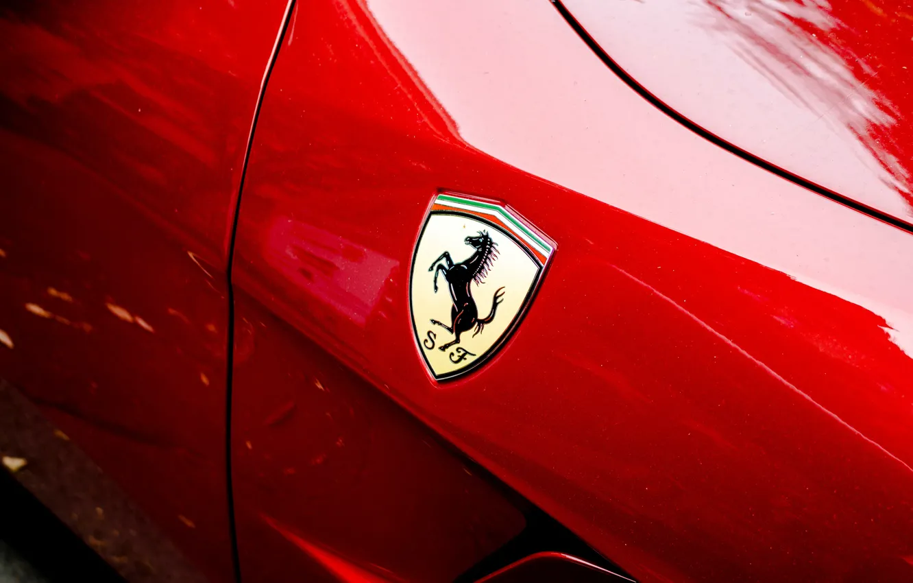 Photo wallpaper car, Ferrari, sportscar, Emblem, Jannis Lucas