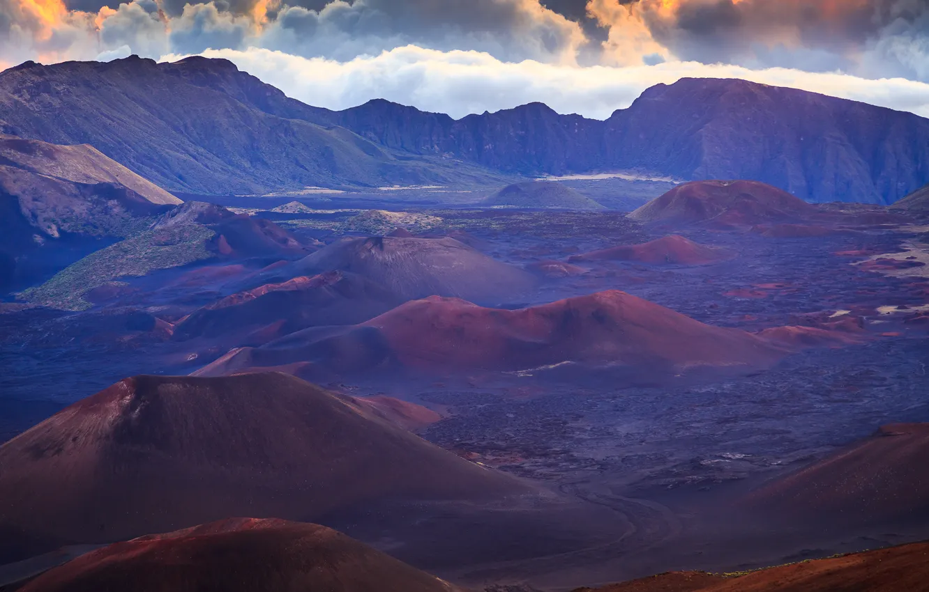 Photo wallpaper mountains, nature, Hawaii, Haleakala is Maui