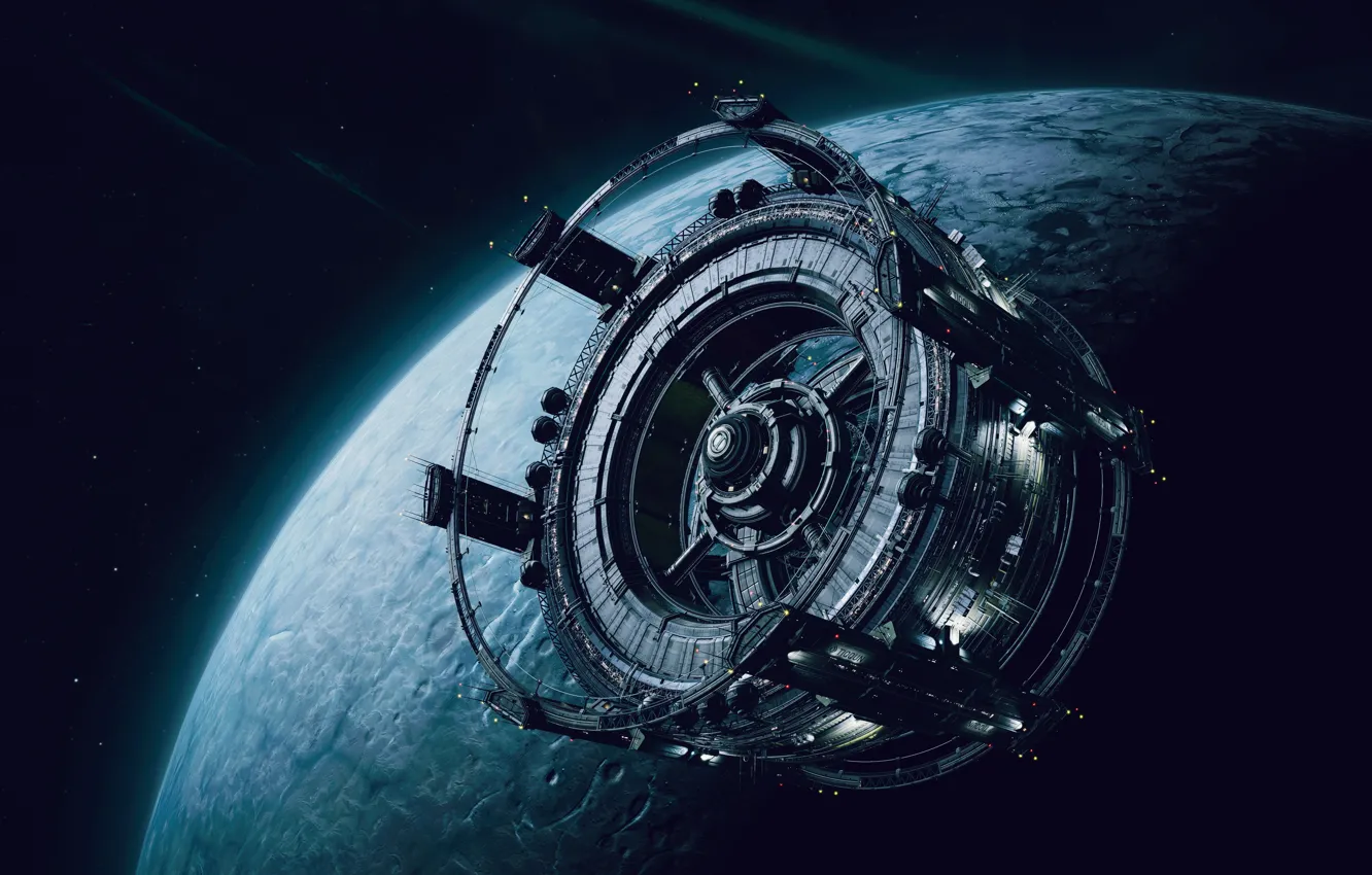Photo wallpaper space, space station, simulation, tikkun, self -similar space, Romulus, vohle, ixion