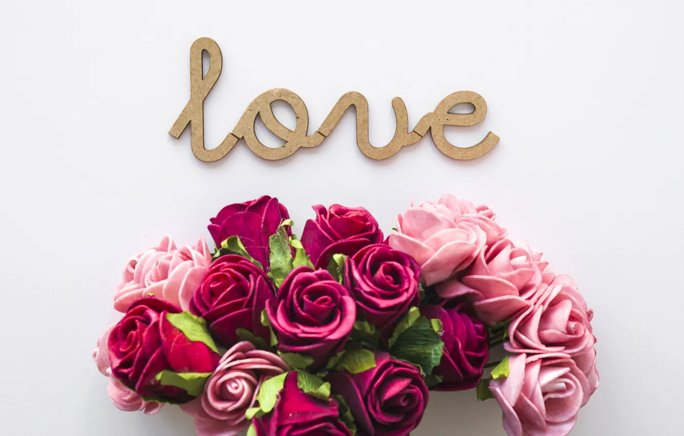 Photo wallpaper love, flowers, roses, love, pink, flowers, beautiful, romantic