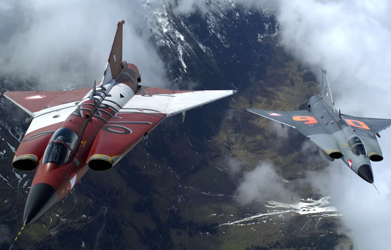 Photo wallpaper clouds, flight, parade, the plane