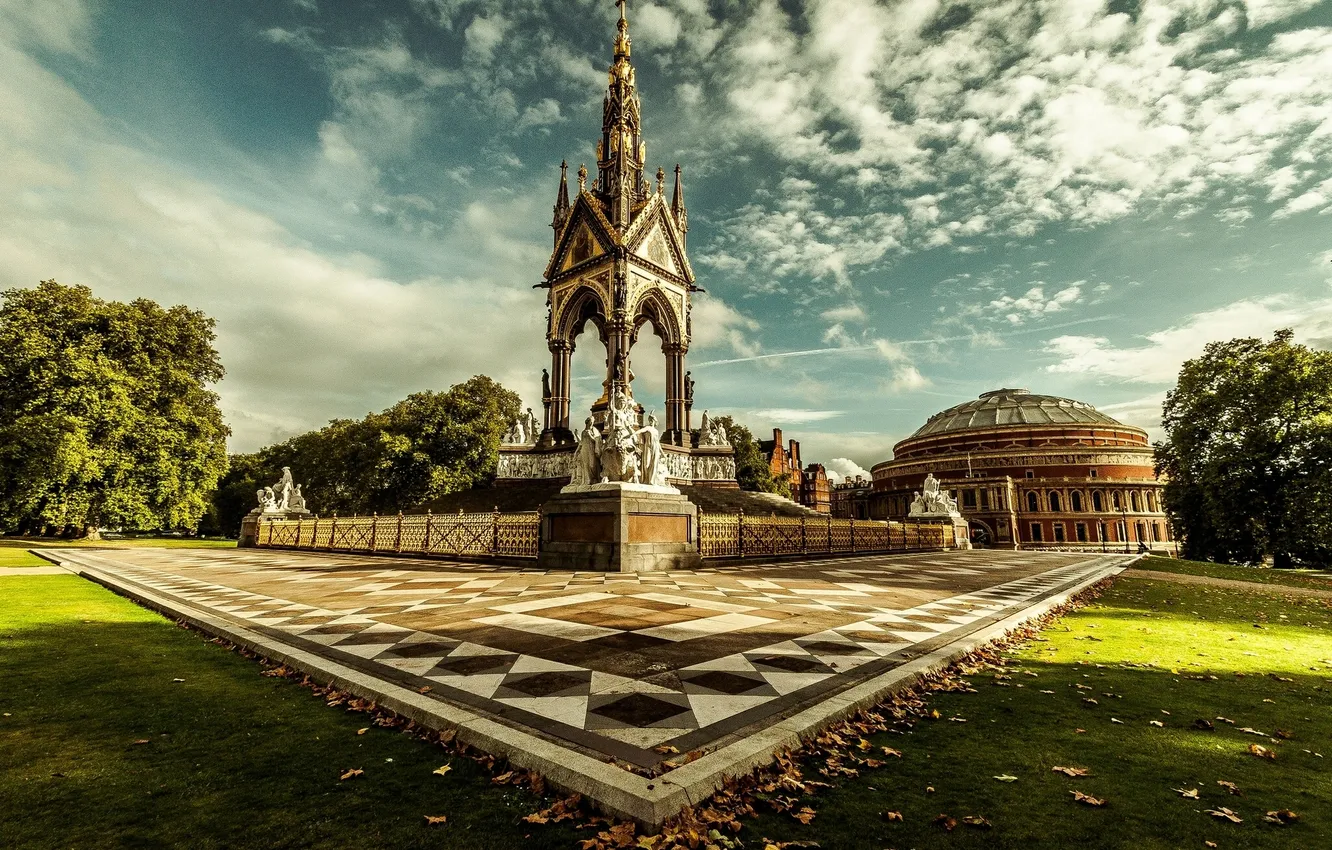 Photo wallpaper England, London, UK, London, England, Kensington gardens, Kensington Gardens, Albert Memorial