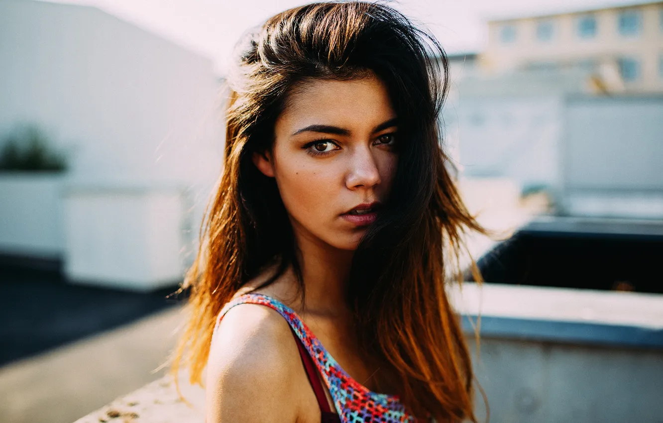 Photo wallpaper look, girl, portrait