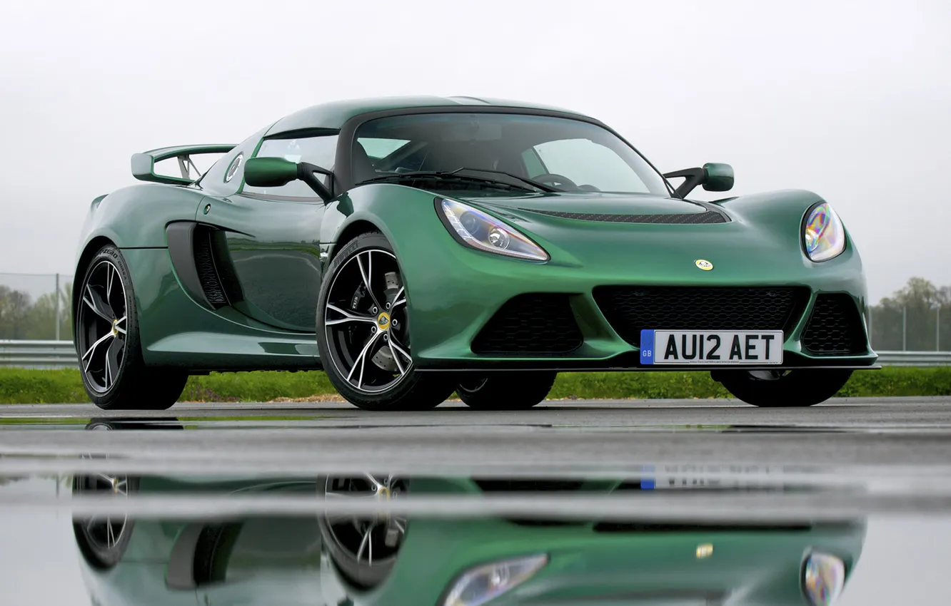 Photo wallpaper reflection, puddle, Lotus, Lotus, Requires S, Exige