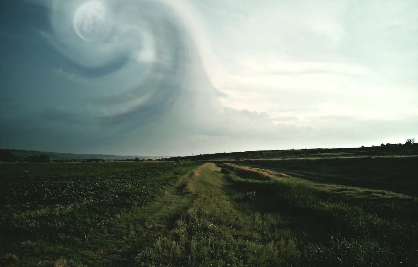 Photo wallpaper the sky, landscape, nature, river, Wallpaper, the moon, moon, river