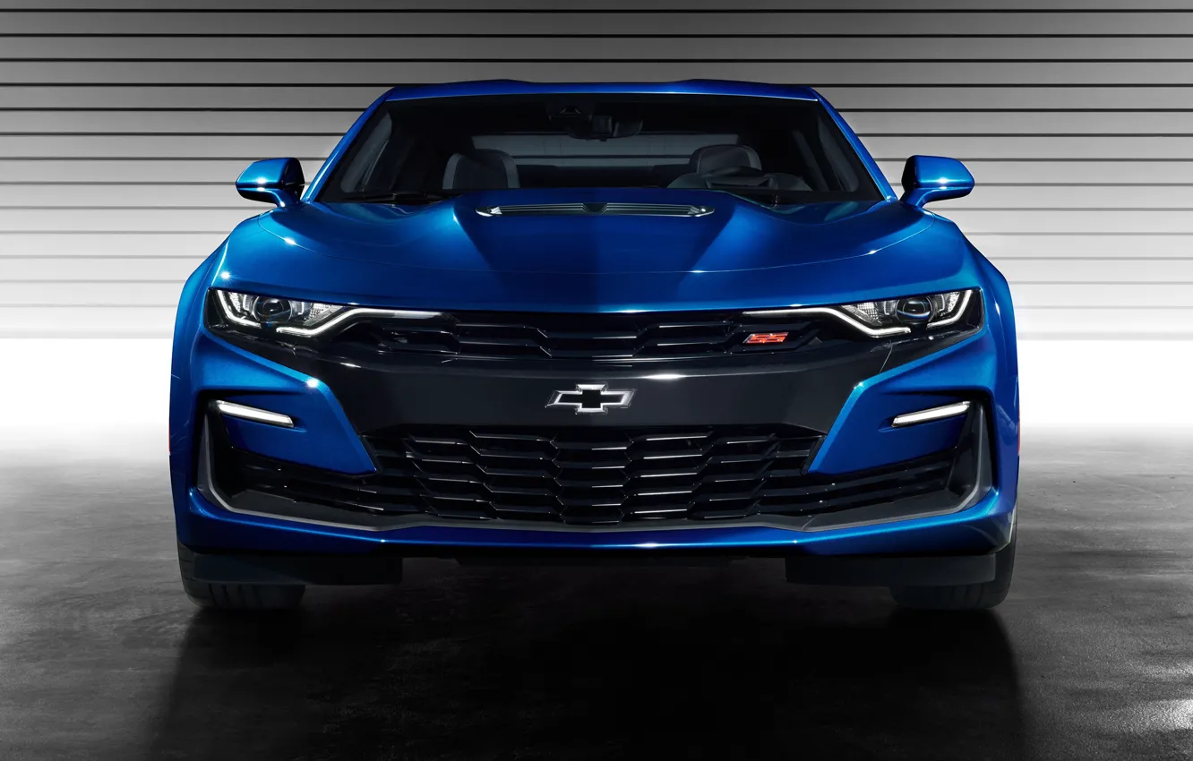Photo wallpaper Chevrolet, front view, camaro ss, 2019
