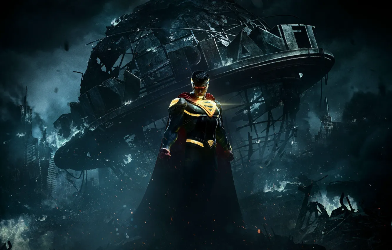 Photo wallpaper game, alien, man, Superman, hero, Clark Kent, strong, Injustice