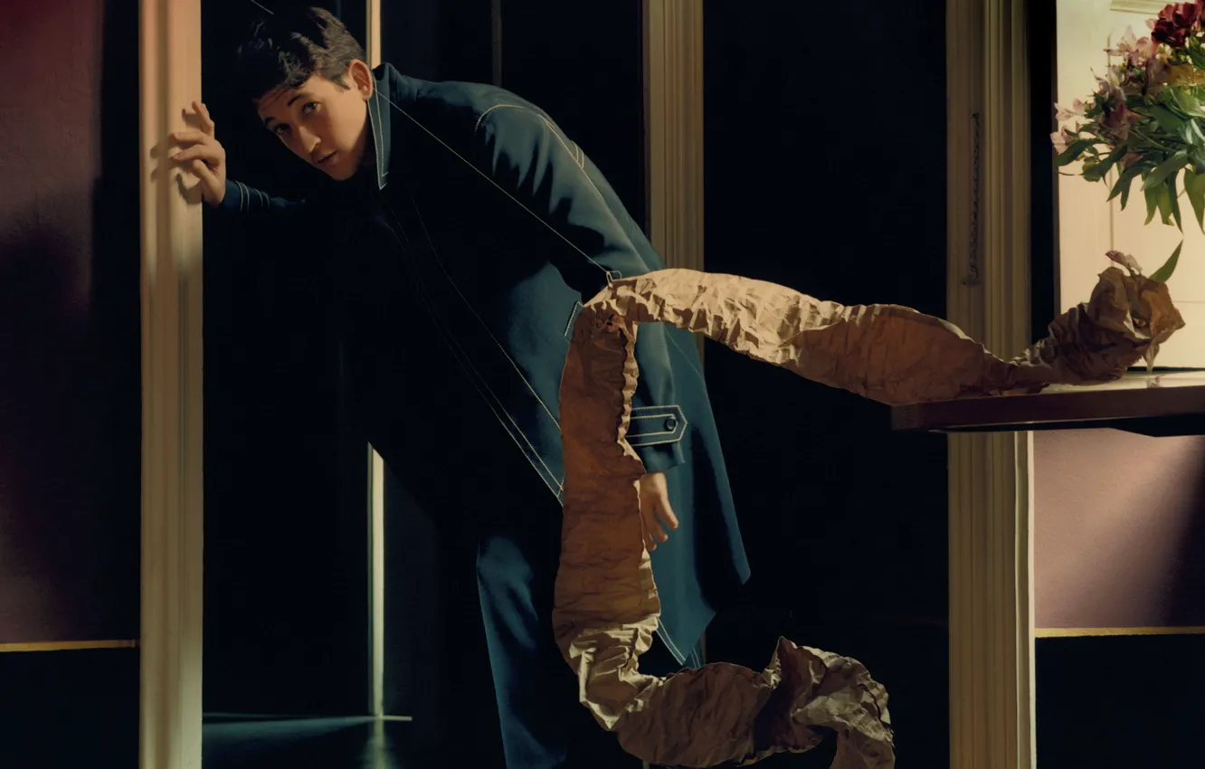 Photo wallpaper photoshoot, Vogue, Miles Teller