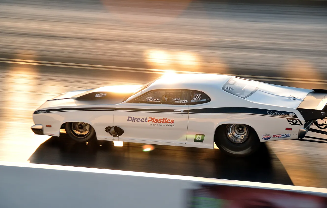Photo wallpaper race, speed, track, muscle car, drag racing