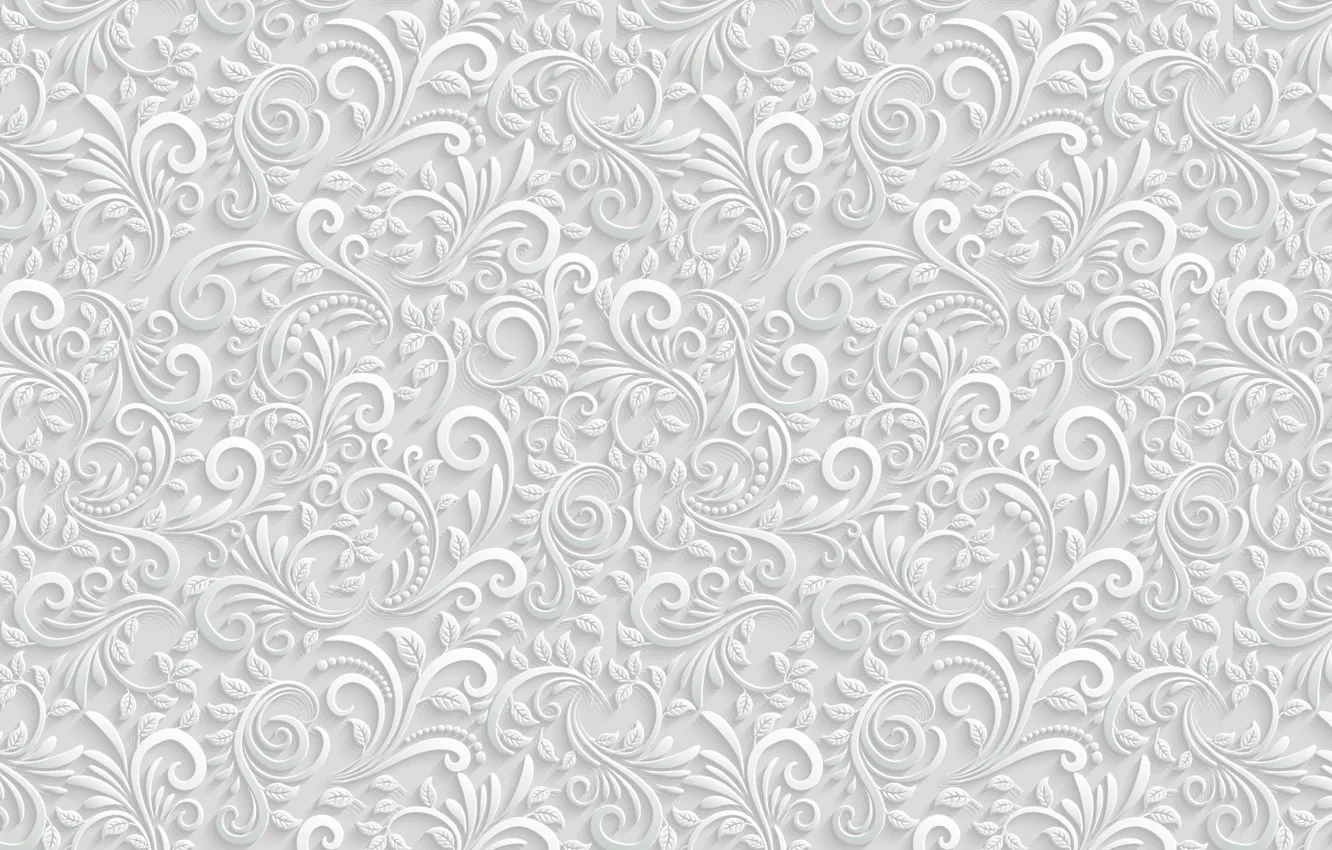 Photo wallpaper leaves, pattern, the volume