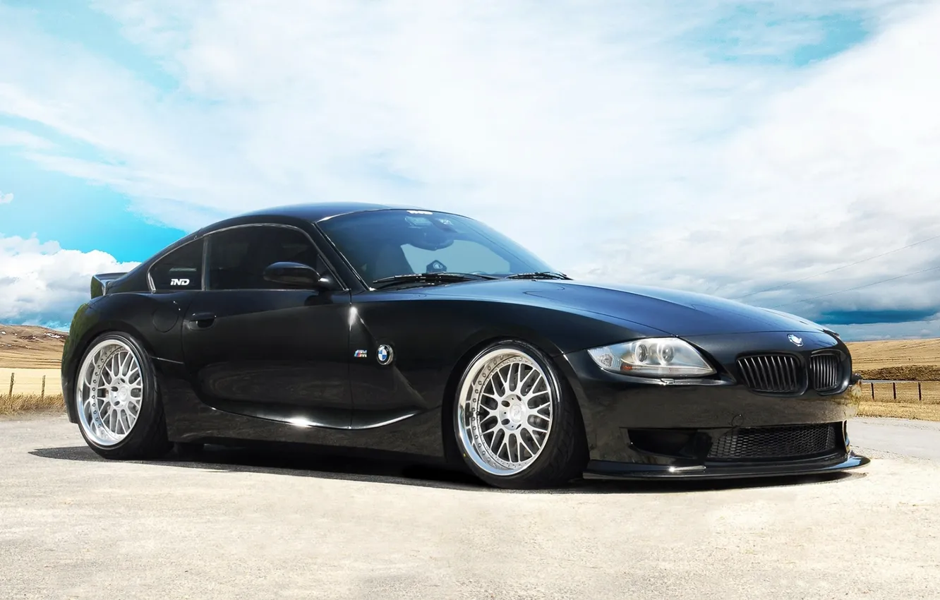Photo wallpaper the sky, black, BMW, BMW, drives, the front, IND, tuning.tuning