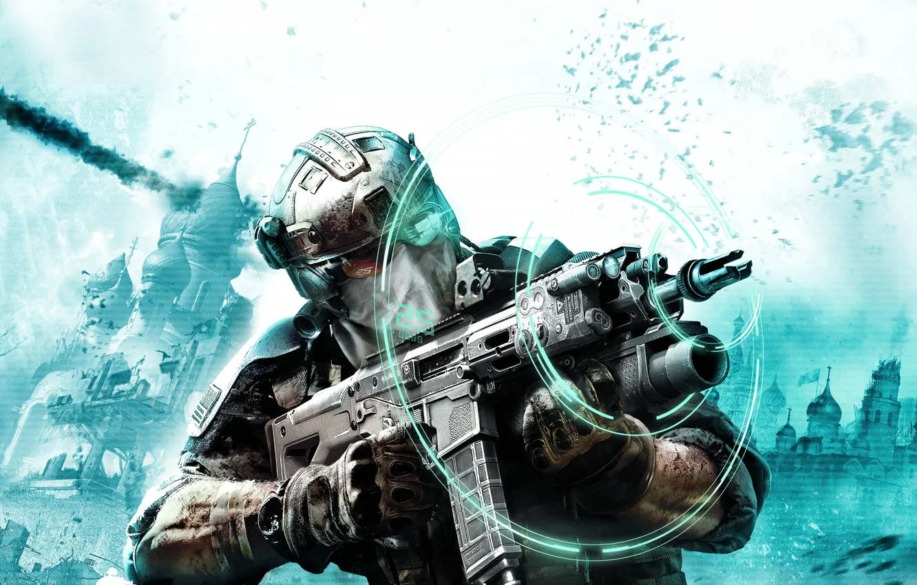 Photo wallpaper the explosion, weapons, glasses, soldiers, machine, gloves, camouflage, sight