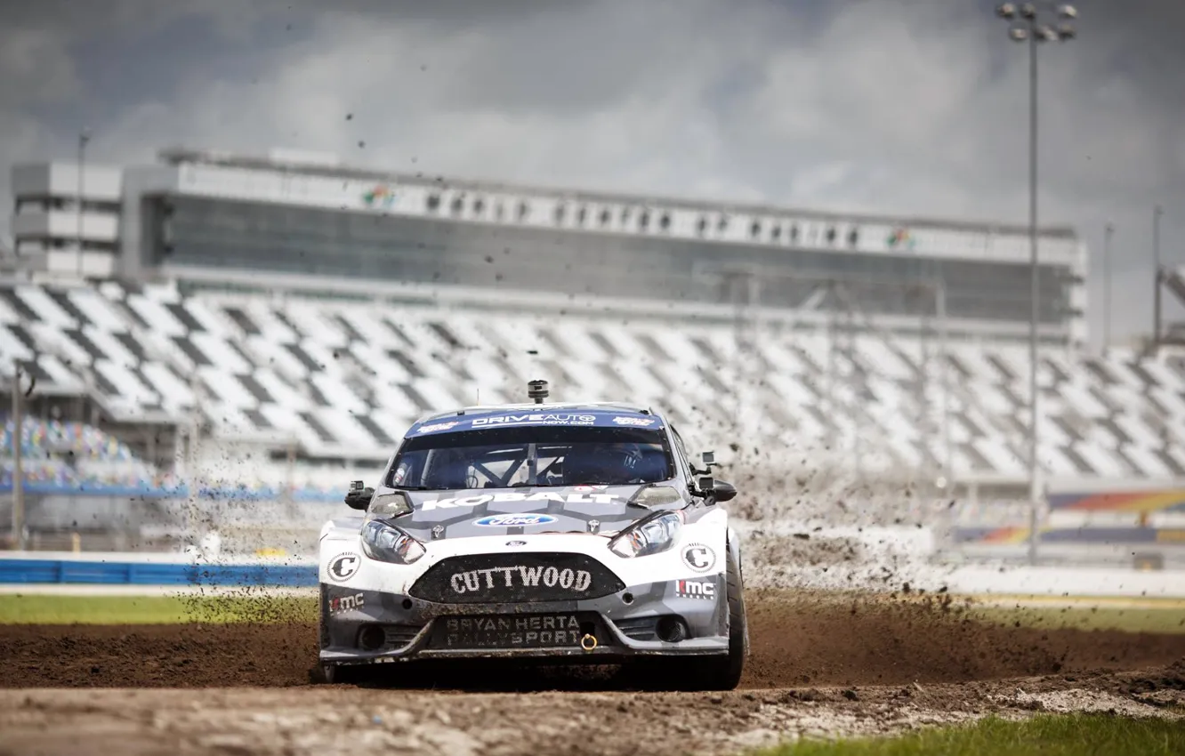 Photo wallpaper Ford, Dirt, Fiesta, The front, GRC