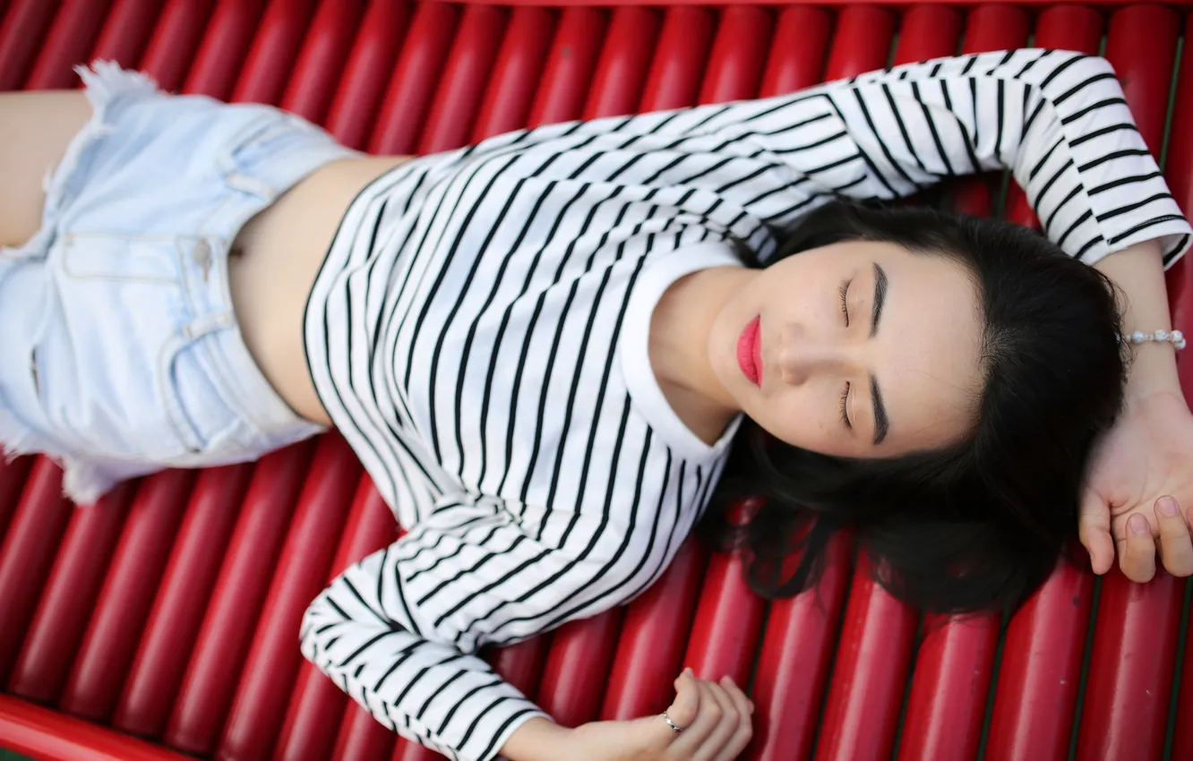 Photo wallpaper stay, sleep, Asian, beautiful girl, sleep, beautiful girl, asian, closed eyes