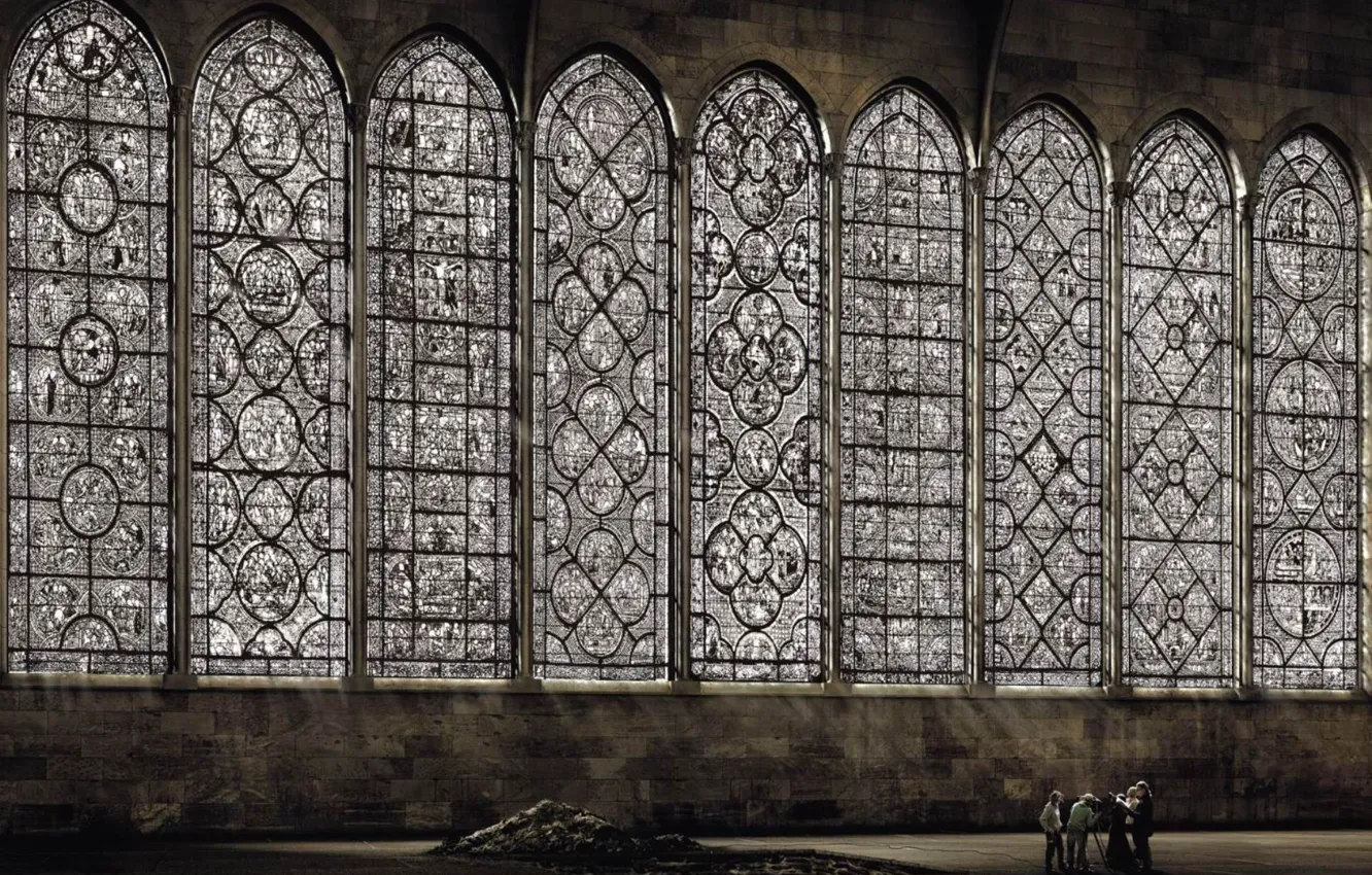 Photo wallpaper h\b, Cathedral, large Windows