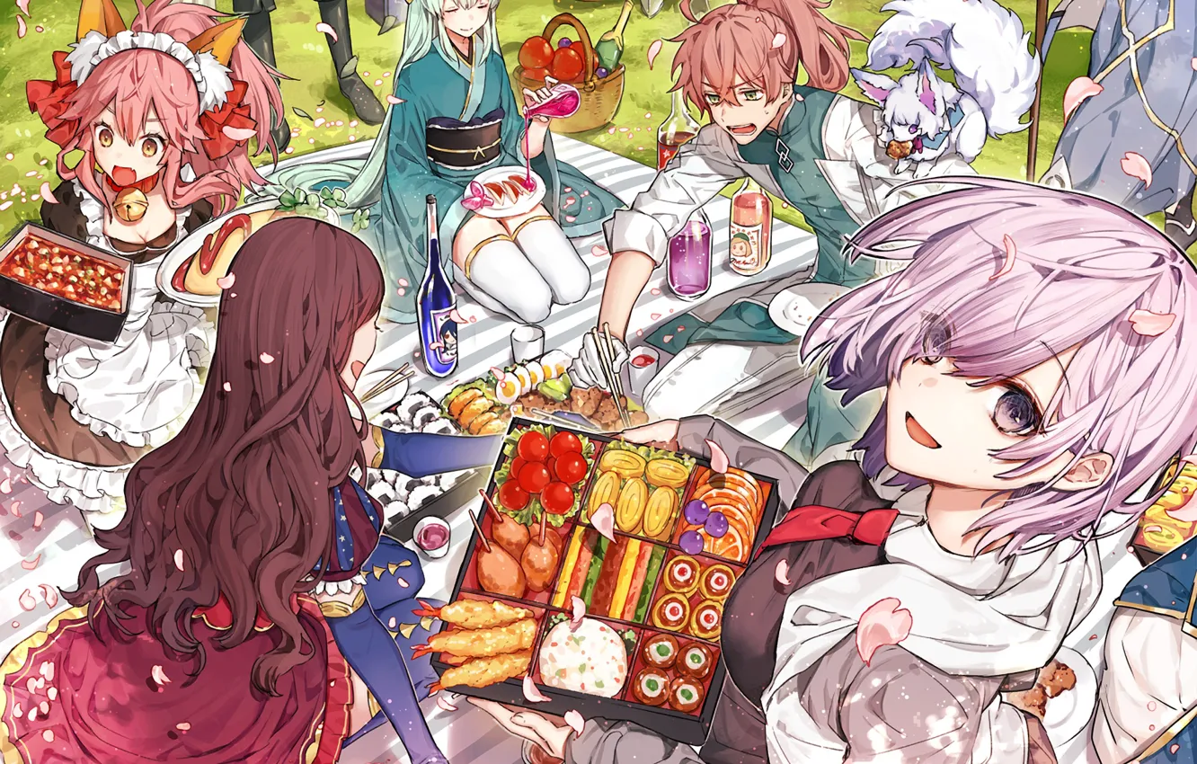 Photo wallpaper food, picnic, Fate / Grand Order, The destiny of a great campaign