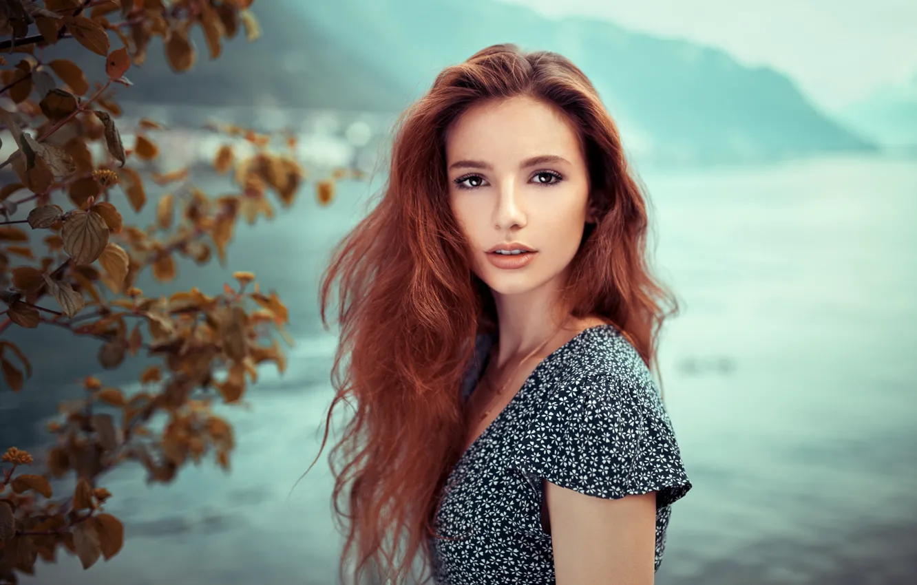 Photo wallpaper model, portrait, beauty, bokeh, Lods Franck, Méline