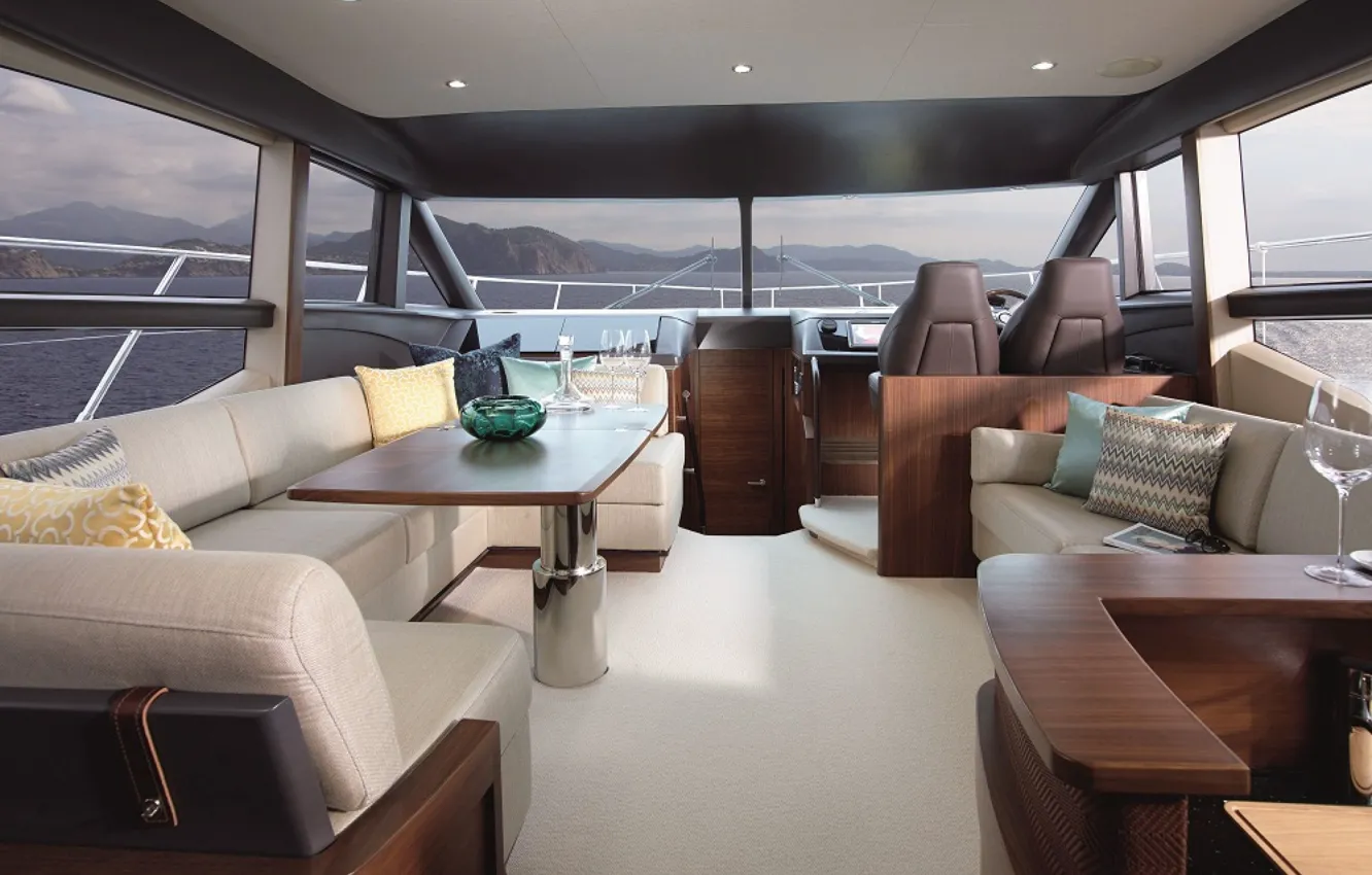 Photo wallpaper luxury, yacht, cockpit, salon, motor
