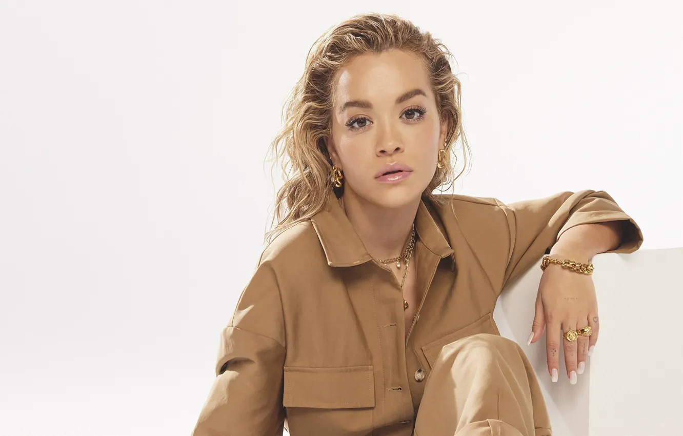 Photo wallpaper look, girl, decoration, face, singer, Rita Ora
