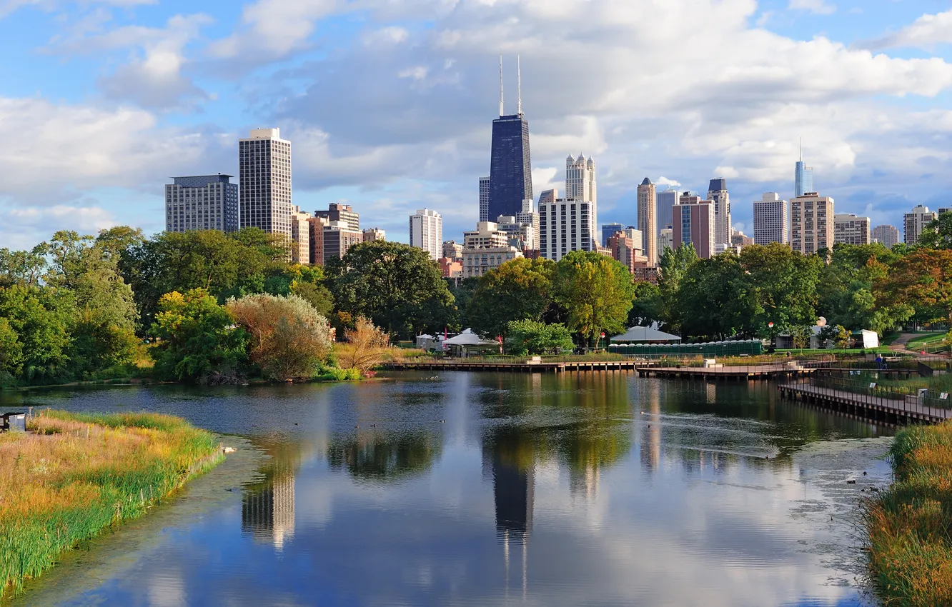 Photo wallpaper city, the city, Chicago, USA, Chicago, Illinois