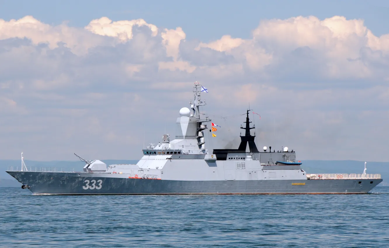 Photo wallpaper Corvette, perfect, patrol ship