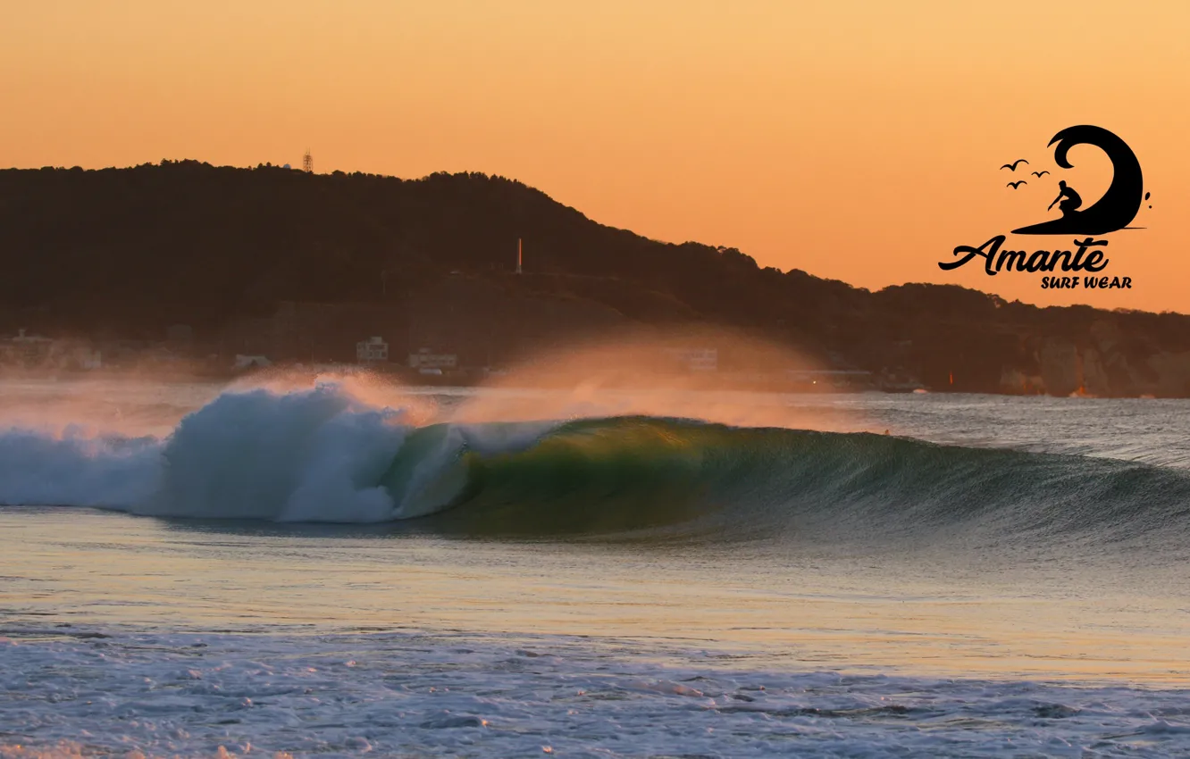 Photo wallpaper logo, sunset, surf, LOVER, then