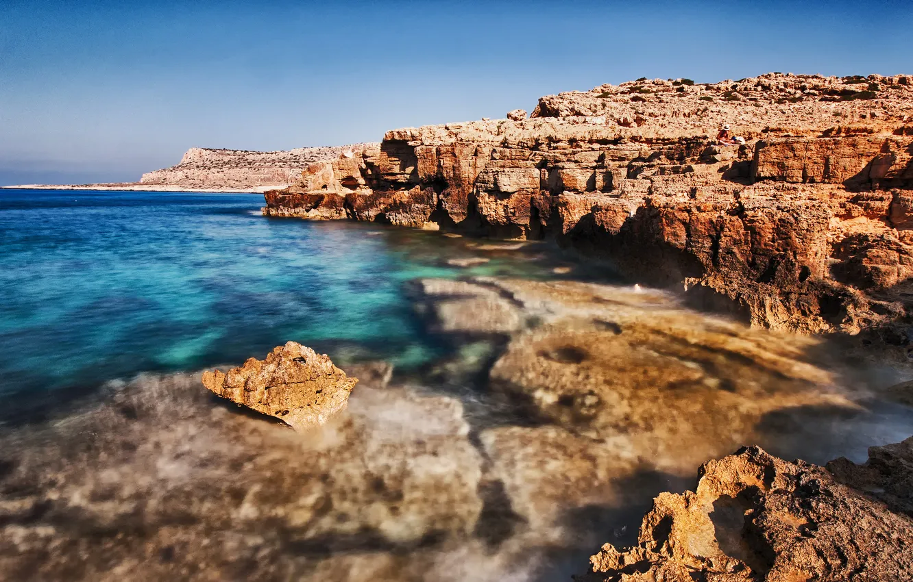 Photo wallpaper sea, summer, rocks, stay, Croatia