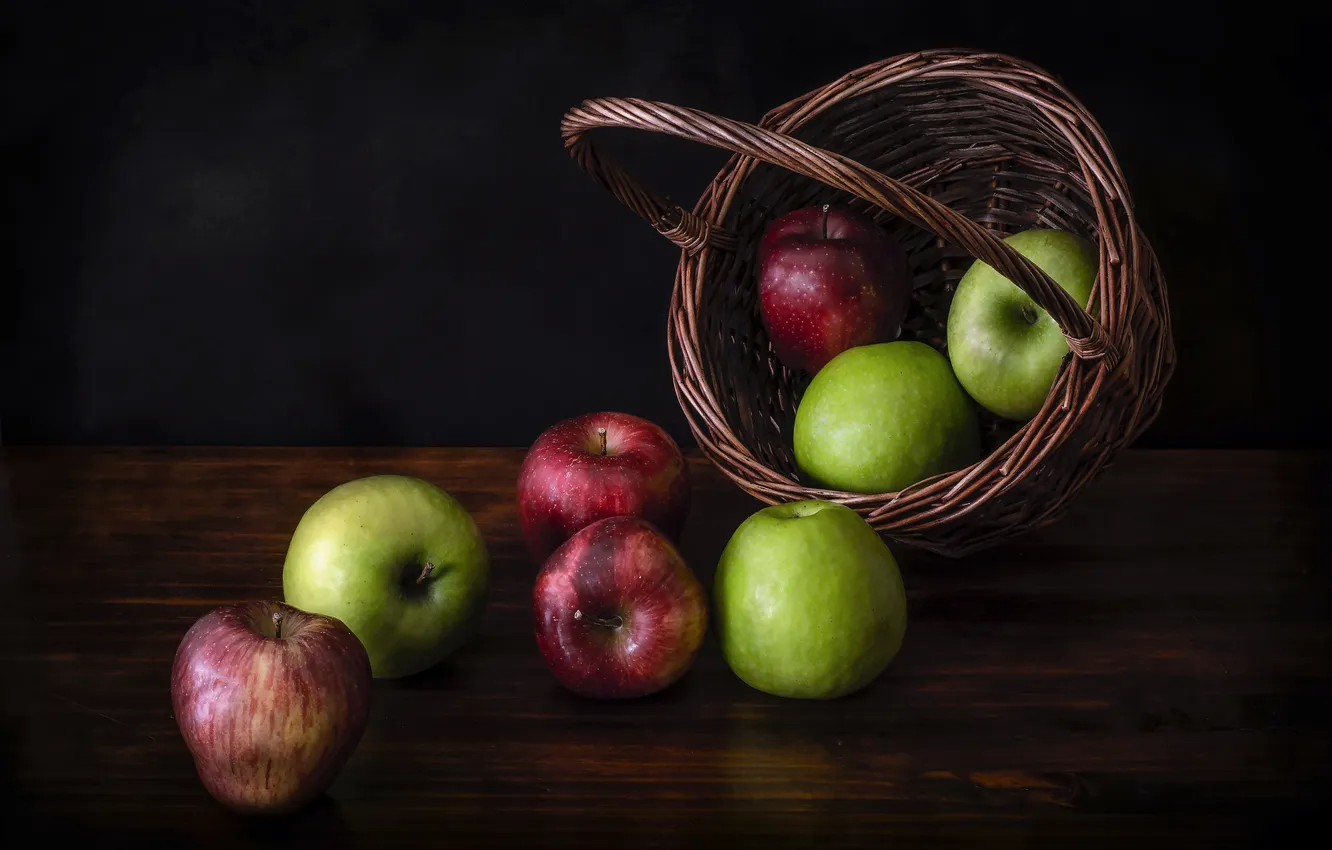 Photo wallpaper apples, food, fruit