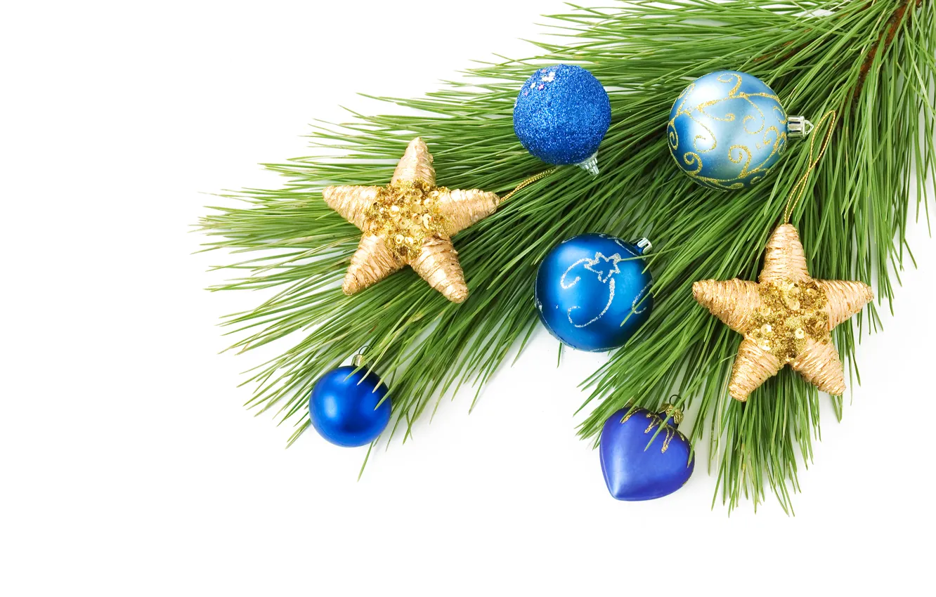 Photo wallpaper decoration, tree, Christmas decorations
