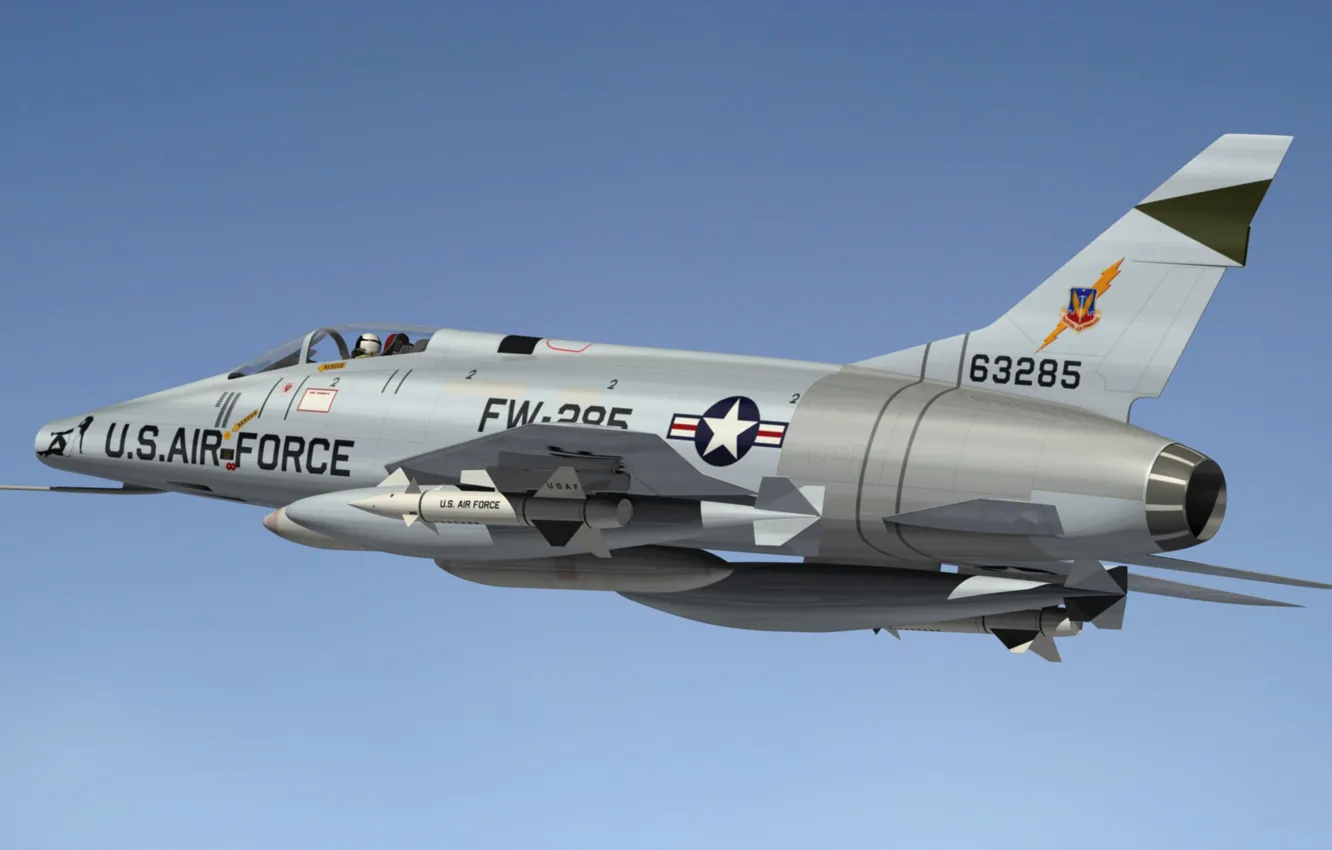 Photo wallpaper fighter, Super Sabre, F-100D