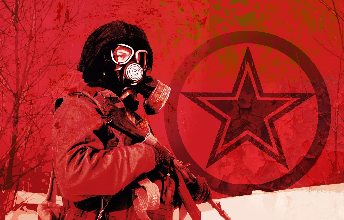 Photo wallpaper stars, metro, star, metro 2033, Metro 2033, 2033, red sky, Metro Exodus