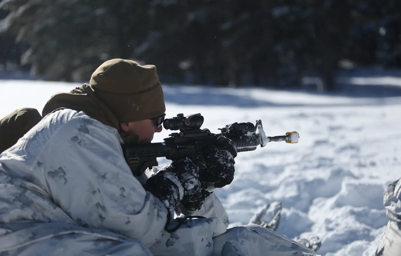 Photo wallpaper weapons, army, soldiers