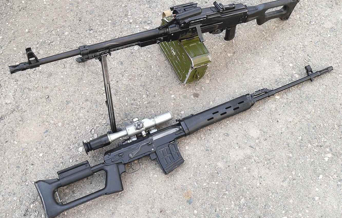 Photo wallpaper sight, rifle, machine gun, sniper, SVD, PKM
