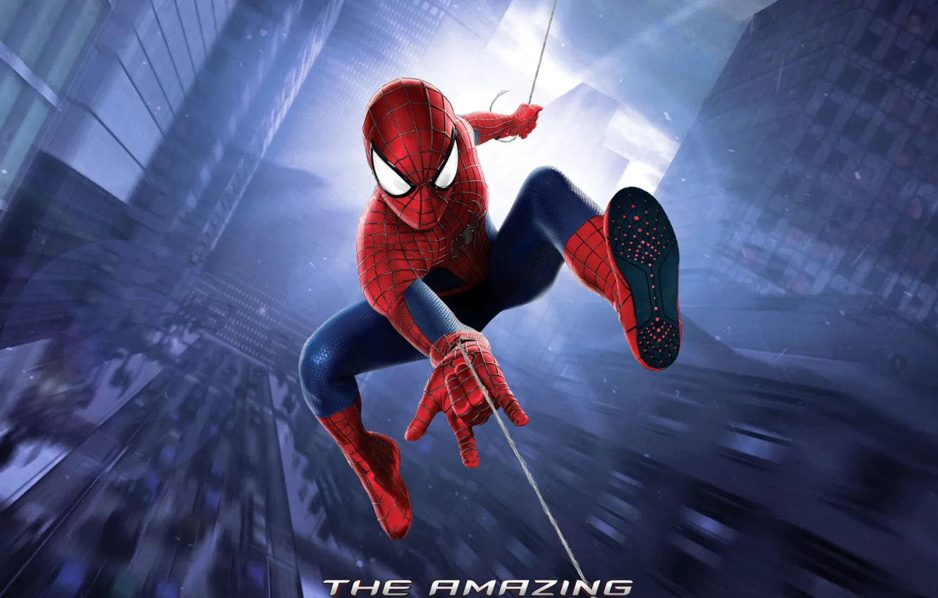 Photo wallpaper city, web, the amazing spider-man, high voltage, the amazing spider man 2