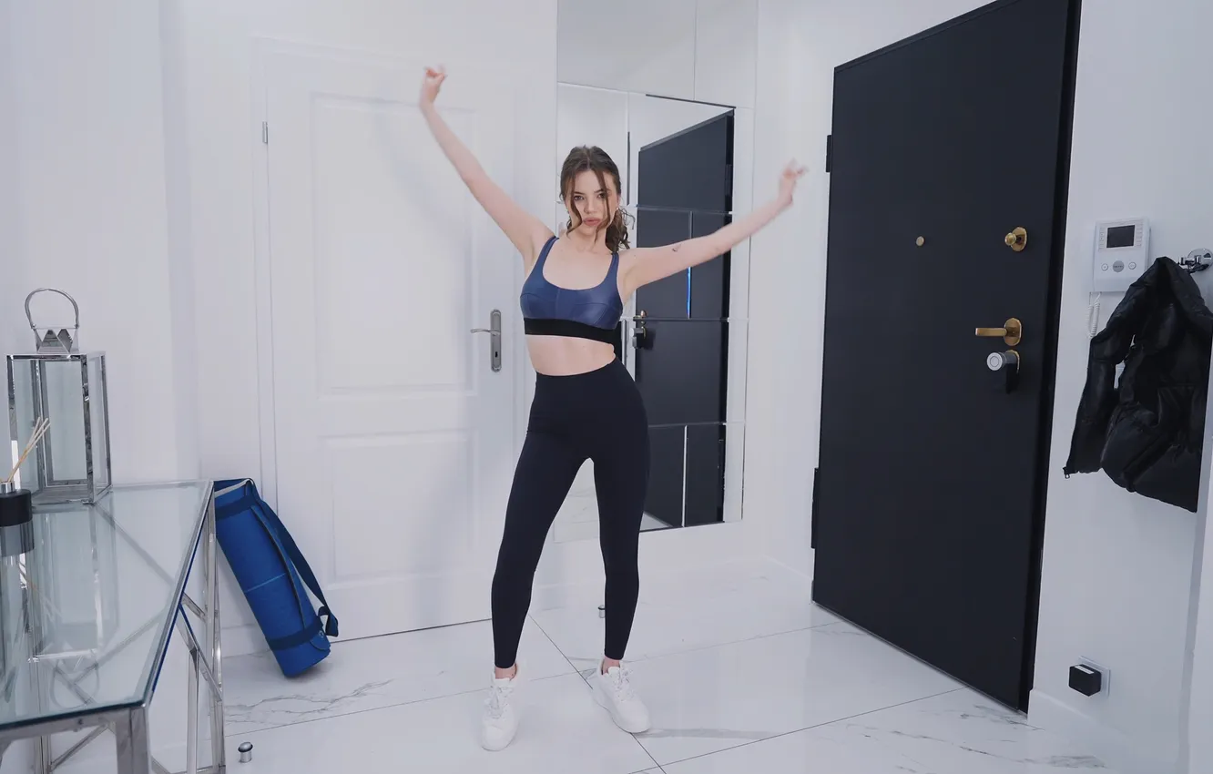 Photo wallpaper model, brunette, gorgeous, posing, beautiful face, Photoshoot, Awesome Body, pretty eyes