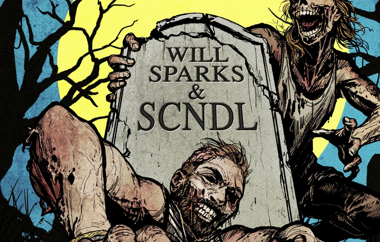 Photo wallpaper Music, tombstone, Cover, Monstercat, Will Sparks & SCNDL