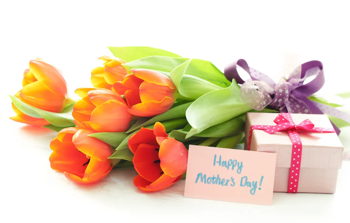 Photo wallpaper love, flowers, tulips