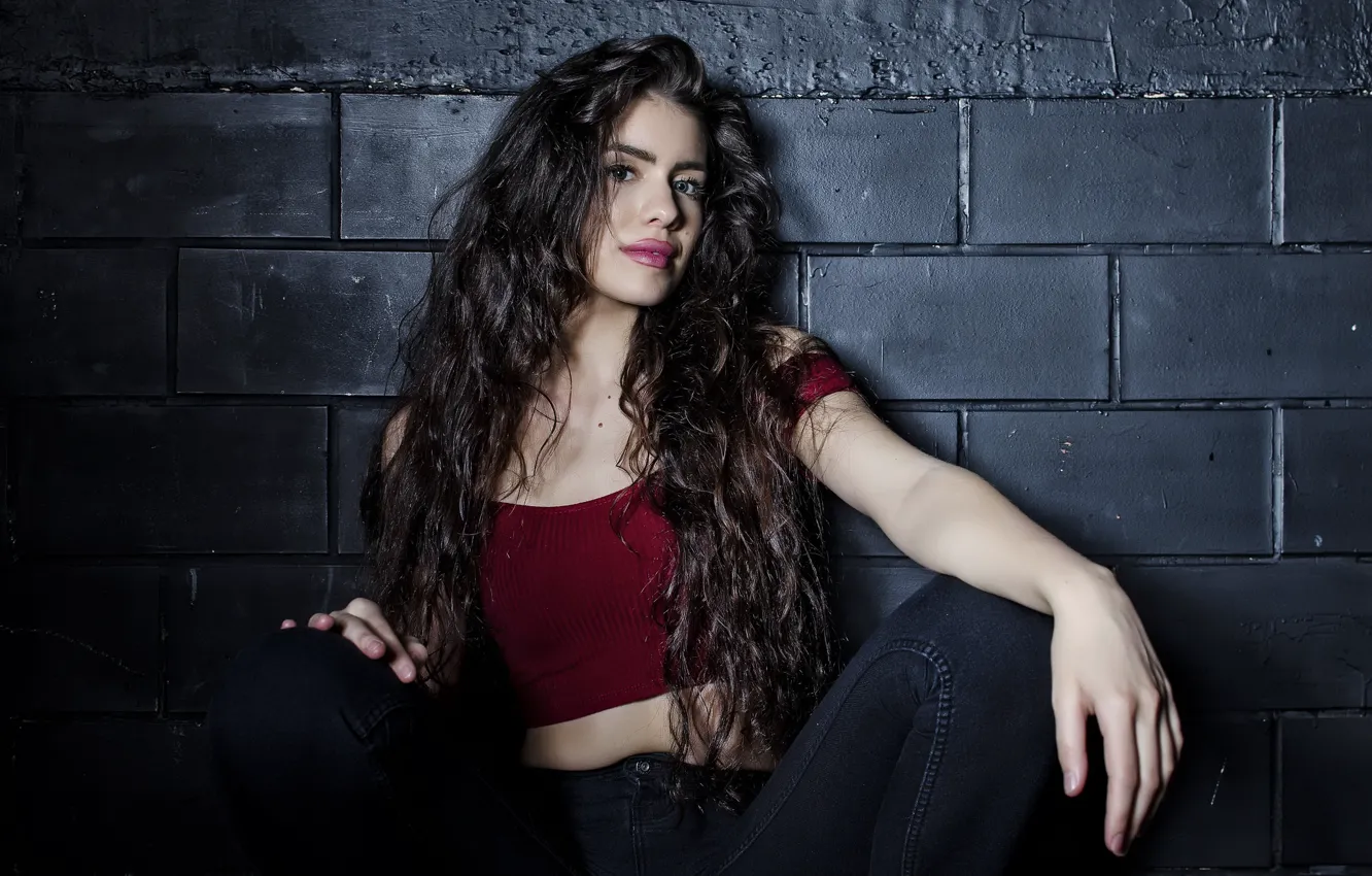 Photo wallpaper look, girl, Gabriela