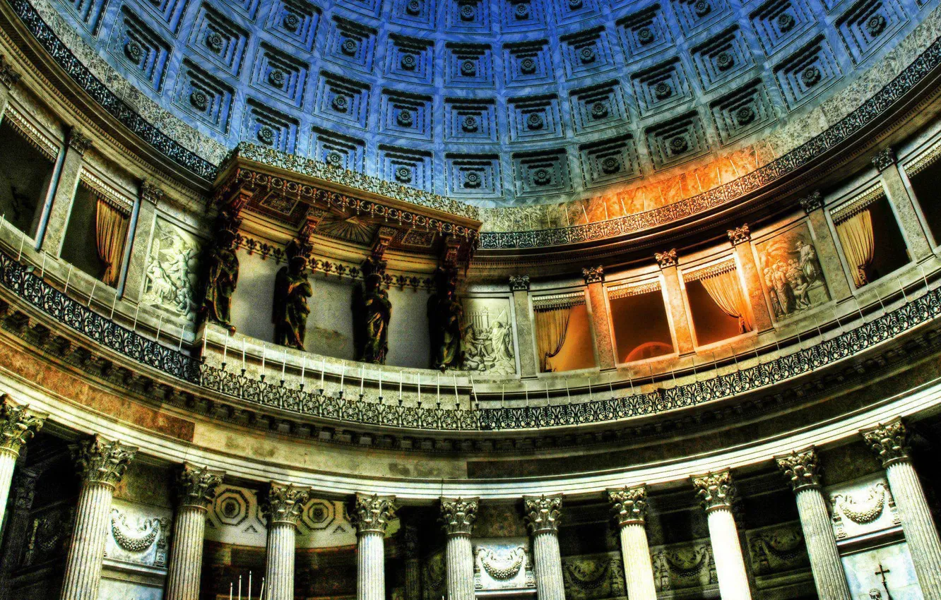 Photo wallpaper color, interior, columns